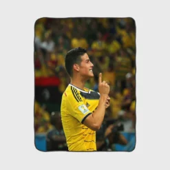 James Rodriguez Top Colombian Football Player Fleece Blanket 1