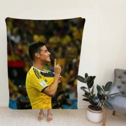 James Rodriguez Top Colombian Football Player Fleece Blanket