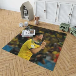 James Rodriguez Top Colombian Football Player Rug 1