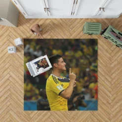 James Rodriguez Top Colombian Football Player Rug