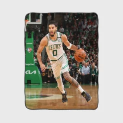 Jayson Tatum Professional NBA Basketball Player Fleece Blanket 1