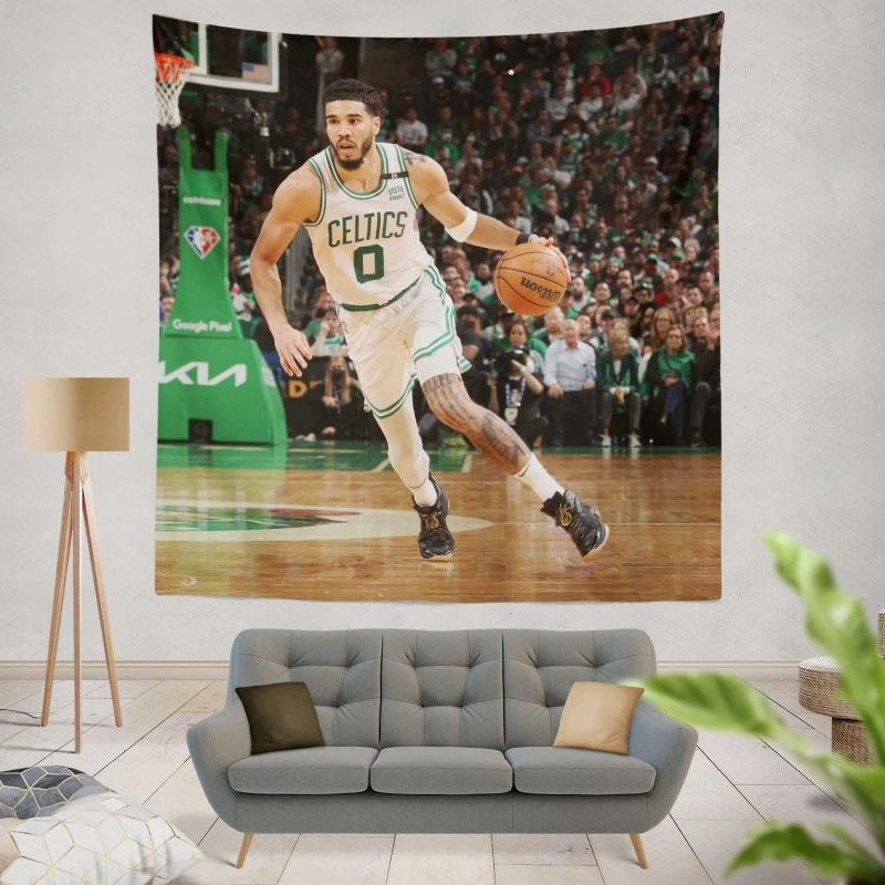 Jayson Tatum Professional NBA Basketball Player Tapestry