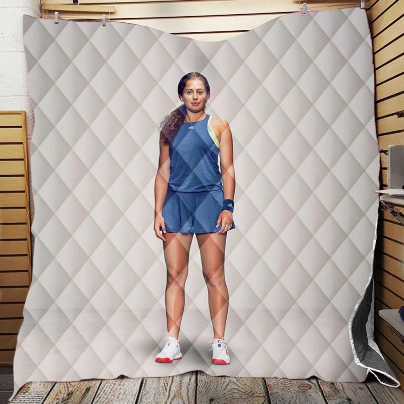 Jelena Ostapenko Exellelant Tennis Player Quilt Blanket