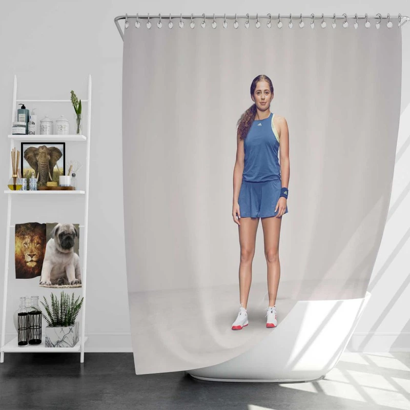 Jelena Ostapenko Exellelant Tennis Player Shower Curtain