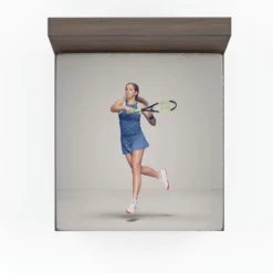 Jelena Ostapenko Popular Tennis Player Fitted Sheet