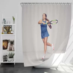 Jelena Ostapenko Popular Tennis Player Shower Curtain