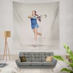 Jelena Ostapenko Popular Tennis Player Tapestry