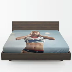 Jessica Ennis Professional Russian Athlete Long Jumper Fitted Sheet 1