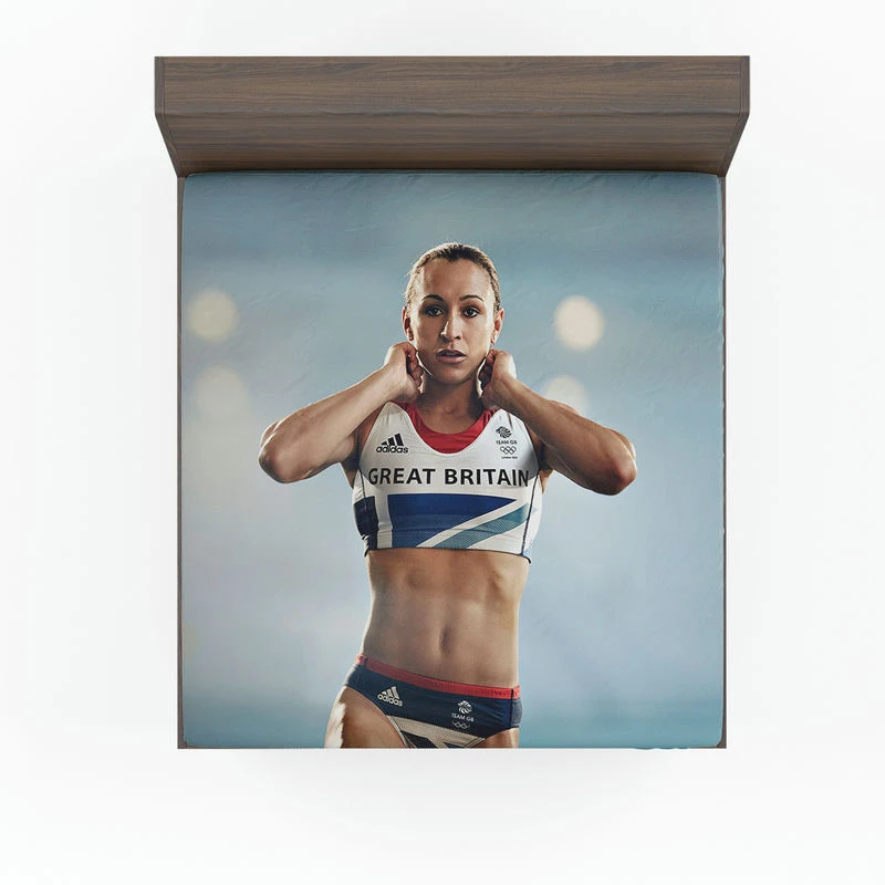 Jessica Ennis Professional Russian Athlete Long Jumper Fitted Sheet