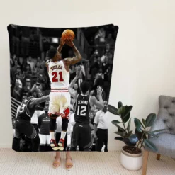 Jimmy Butler  Chicago Bulls Professional NBA Basketball Player Fleece Blanket
