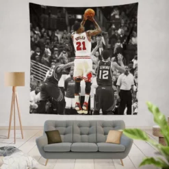 Jimmy Butler  Chicago Bulls Professional NBA Basketball Player Tapestry