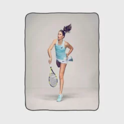Johanna Konta Energetic British Tennis Player Fleece Blanket 1