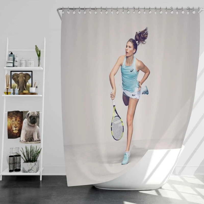 Johanna Konta Energetic British Tennis Player Shower Curtain