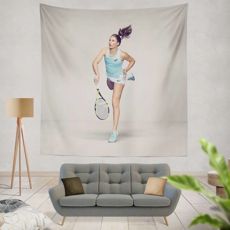 Johanna Konta Energetic British Tennis Player Tapestry