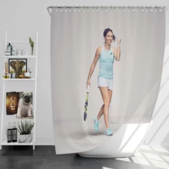 Johanna Konta Popular British Tennis Player Shower Curtain