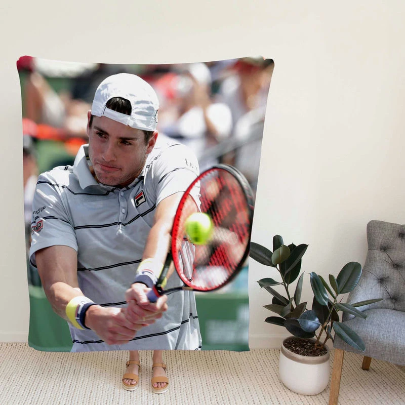 John Isner Professional American Tennis Player Fleece Blanket