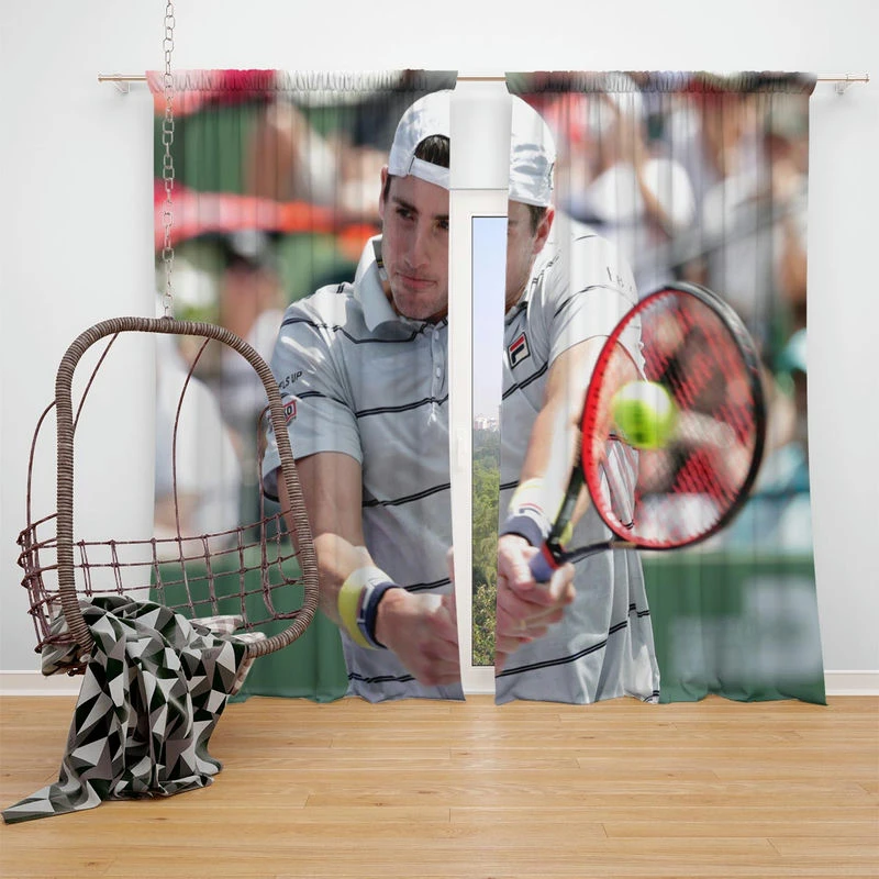 John Isner Professional American Tennis Player Window Curtain