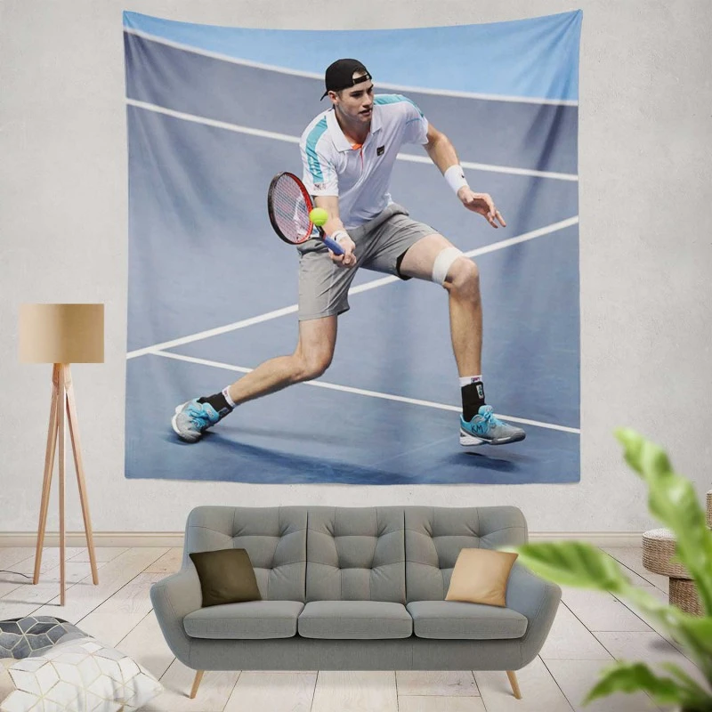 John Robert Isner Popular American Tennis Player Tapestry