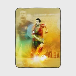 Jordi Alba Spanish Professional Football Club Fleece Blanket 1