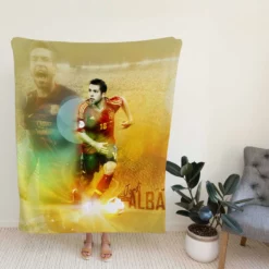 Jordi Alba Spanish Professional Football Club Fleece Blanket