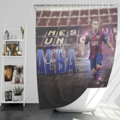 Jordi Alba Top Ranked Spanish Player Shower Curtain