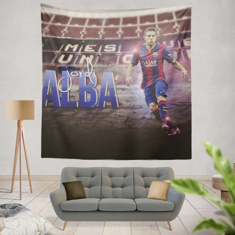 Jordi Alba Top Ranked Spanish Player Tapestry