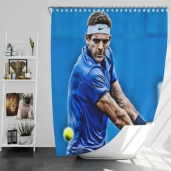 Juan Martin del Potro Excellent Argentinian Tennis Player Shower Curtain
