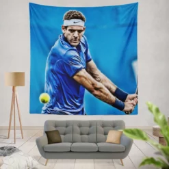 Juan Martin del Potro Excellent Argentinian Tennis Player Tapestry