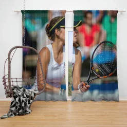 Julia Goerges Top Ranked German Tennis Player Window Curtain