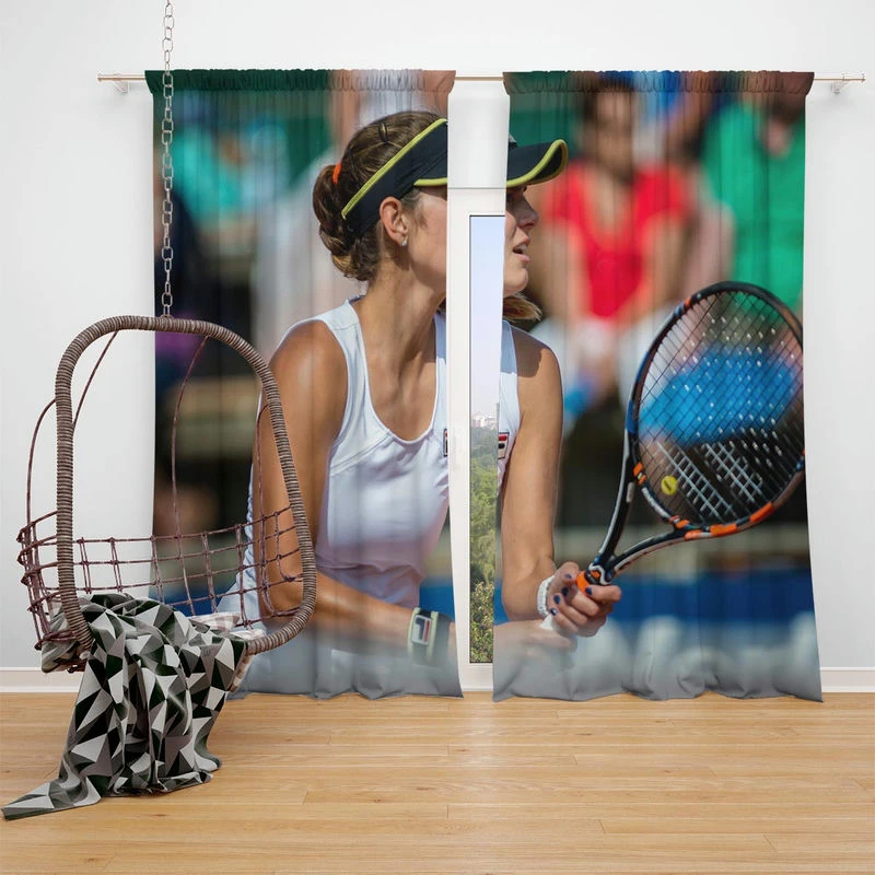 Julia Goerges Top Ranked German Tennis Player Window Curtain