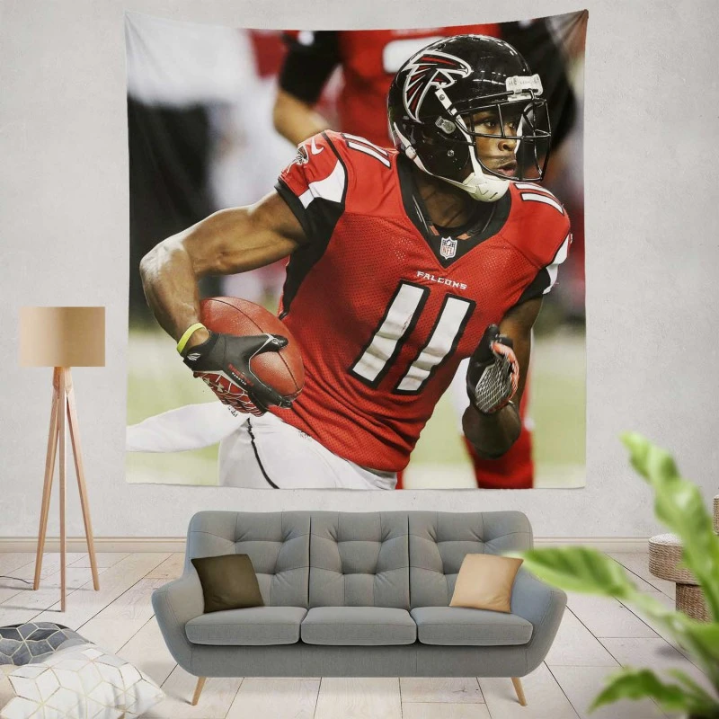 Julio Jones Energetic NFL Football Player Tapestry