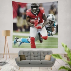 Julio Jones Popular NFL Football Player Tapestry