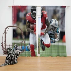 Julio Jones Popular NFL Football Player Window Curtain