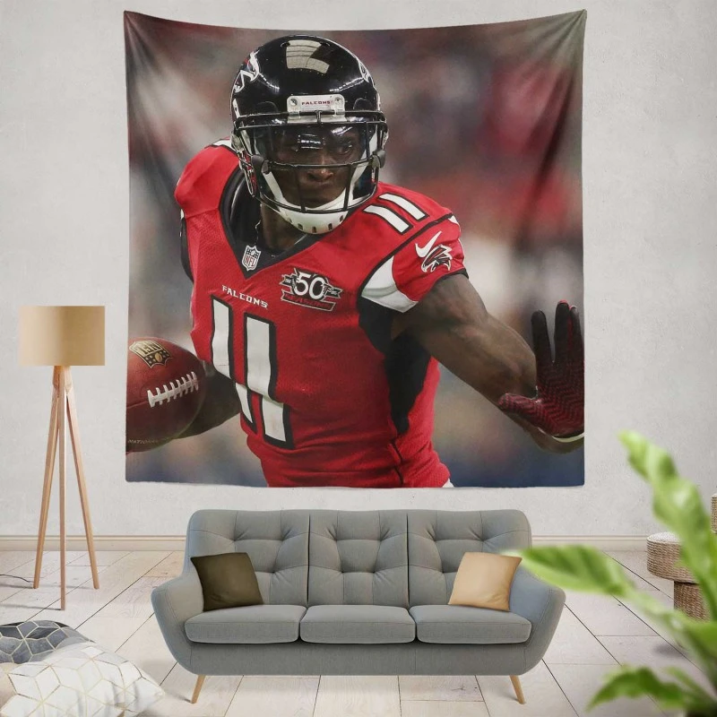 Julio Jones Professional NFL Football Player Tapestry