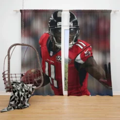 Julio Jones Professional NFL Football Player Window Curtain