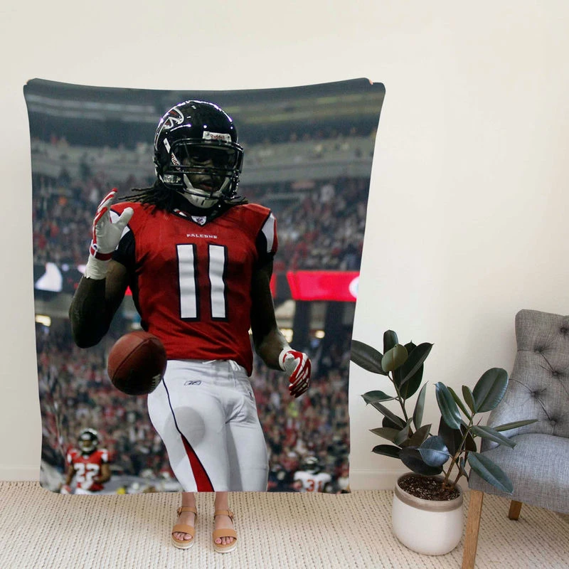 Julio Jones Top Ranked NFL Football Player Fleece Blanket