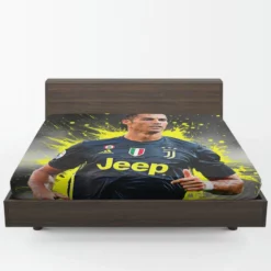 Juve Coppa Italia Sports Player Cristiano Ronaldo Fitted Sheet 1