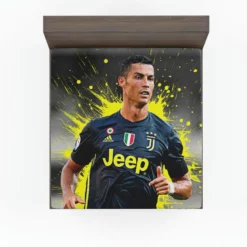Juve Coppa Italia Sports Player Cristiano Ronaldo Fitted Sheet
