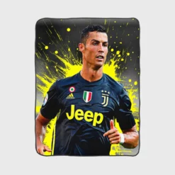 Juve Coppa Italia Sports Player Cristiano Ronaldo Fleece Blanket 1