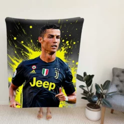 Juve Coppa Italia Sports Player Cristiano Ronaldo Fleece Blanket