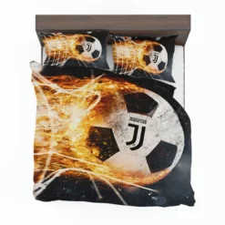 Juve Fire Ball Football Design Logo Bedding Set 1