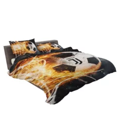 Juve Fire Ball Football Design Logo Bedding Set 2