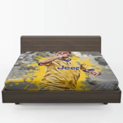 Juve Hulking Soccer Player Paulo Bruno Dybala Fitted Sheet 1