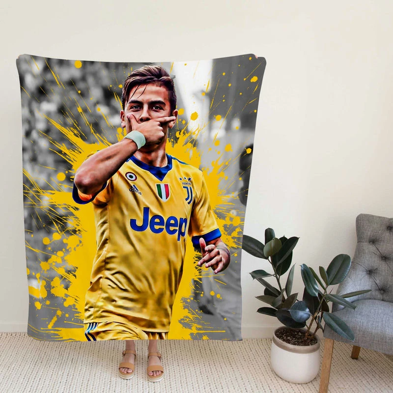 Juve Hulking Soccer Player Paulo Bruno Dybala Fleece Blanket