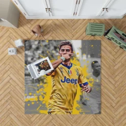 Juve Hulking Soccer Player Paulo Bruno Dybala Rug