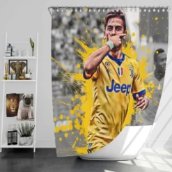 Juve Hulking Soccer Player Paulo Bruno Dybala Shower Curtain