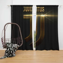 Juventus FC Top Ranked Football Club Window Curtain