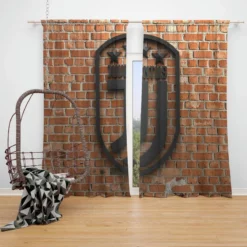 Juventus FC Ultimate Soccer Club Window Curtain