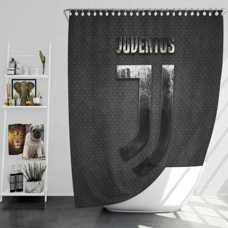 Juventus Logo European Cups Football Club Shower Curtain