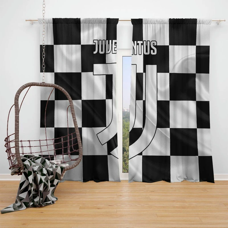 Juventus Logo Supercoppa Italiana Club Window Curtain